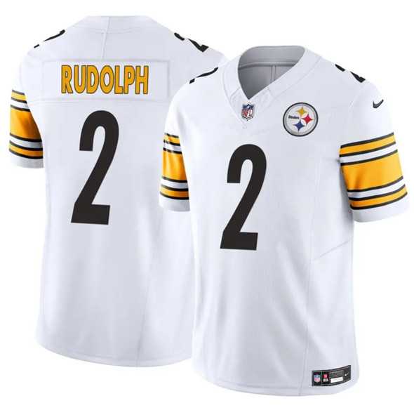 Men & Women & Youth Pittsburgh Steelers #2 Mason Rudolph White 2025 F.U.S.E. Vapor Untouchable Limited Stitched Jersey